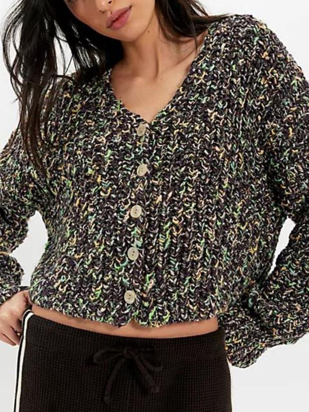 NWT Free People Flea Market Cardi Camp Crush Multicolor Cardigan M $168